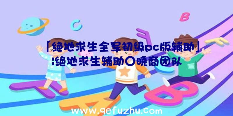 「绝地求生全军初级pc版辅助」|绝地求生辅助○晓商团队